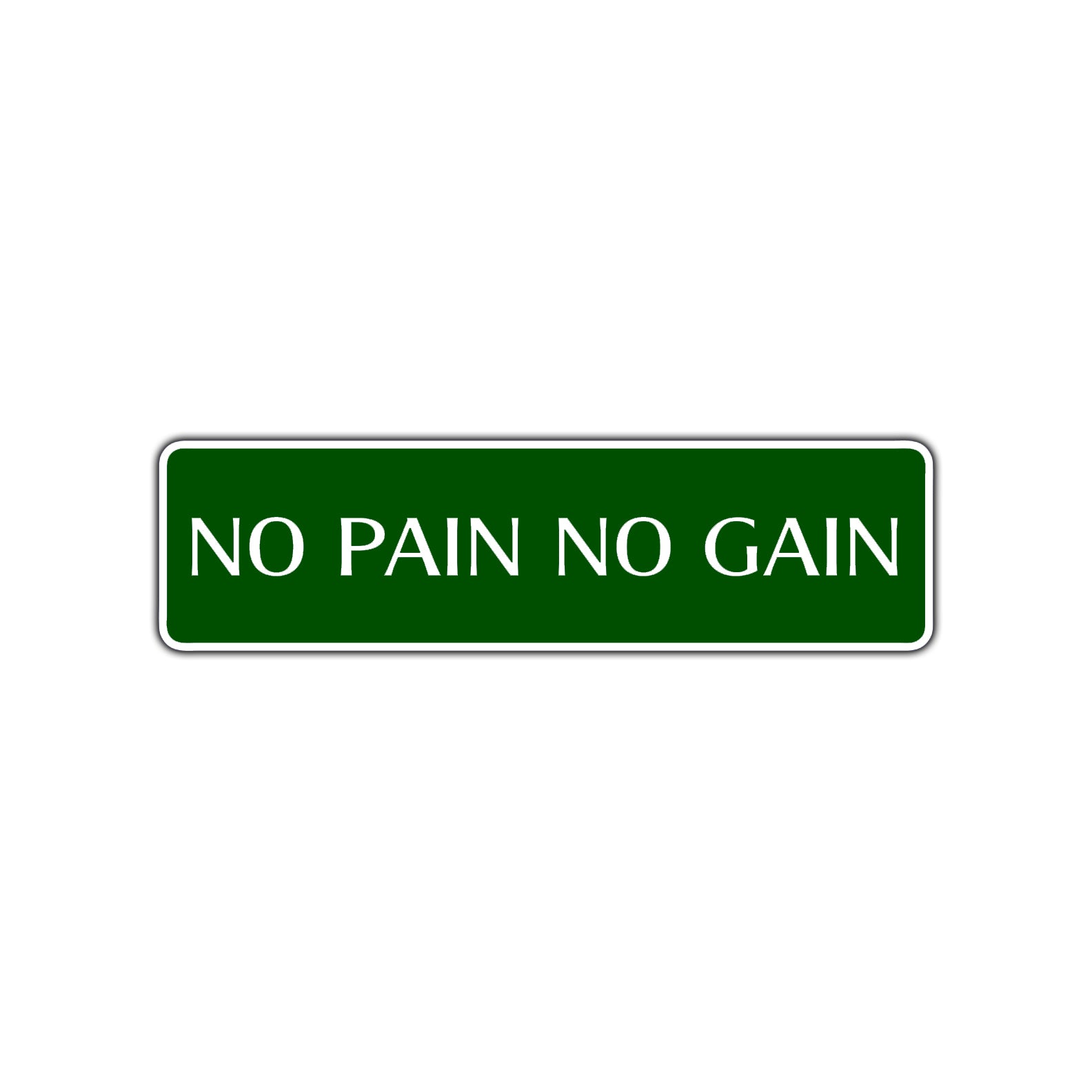 No Pain No Gain Karate MMA Road Aluminum Metal Novelty Street Plate Sign Wall Gift Decor