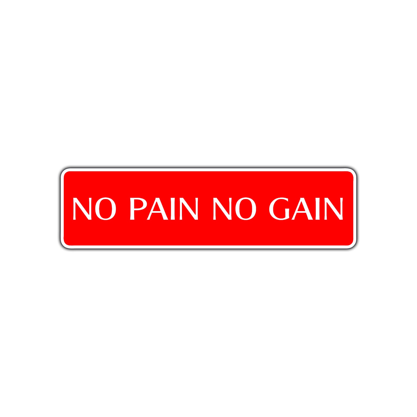 No Pain No Gain Karate MMA Road Aluminum Metal Novelty Street Plate Sign Wall Gift Decor