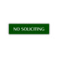 No Soliciting Road Aluminum Metal Novelty Street Plate Sign Wall Gift Decor