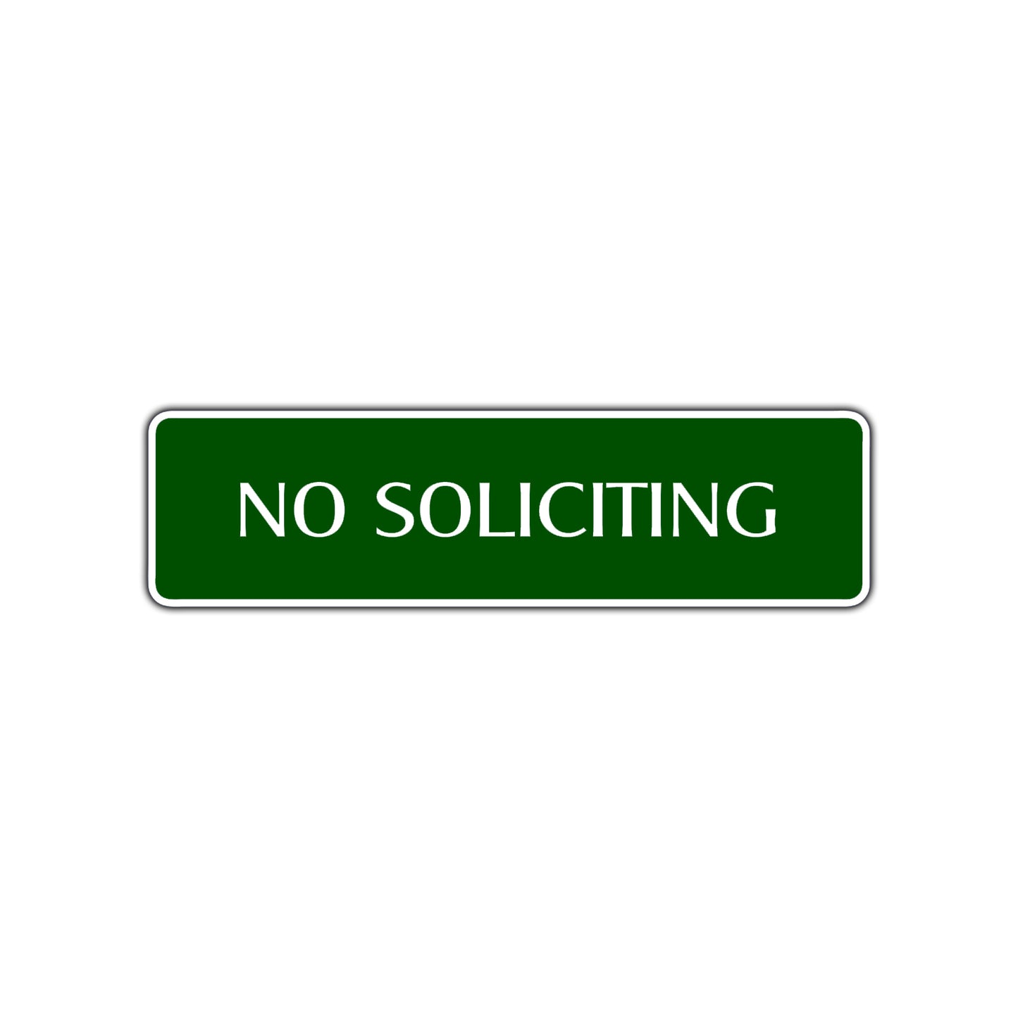 No Soliciting Road Aluminum Metal Novelty Street Plate Sign Wall Gift Decor