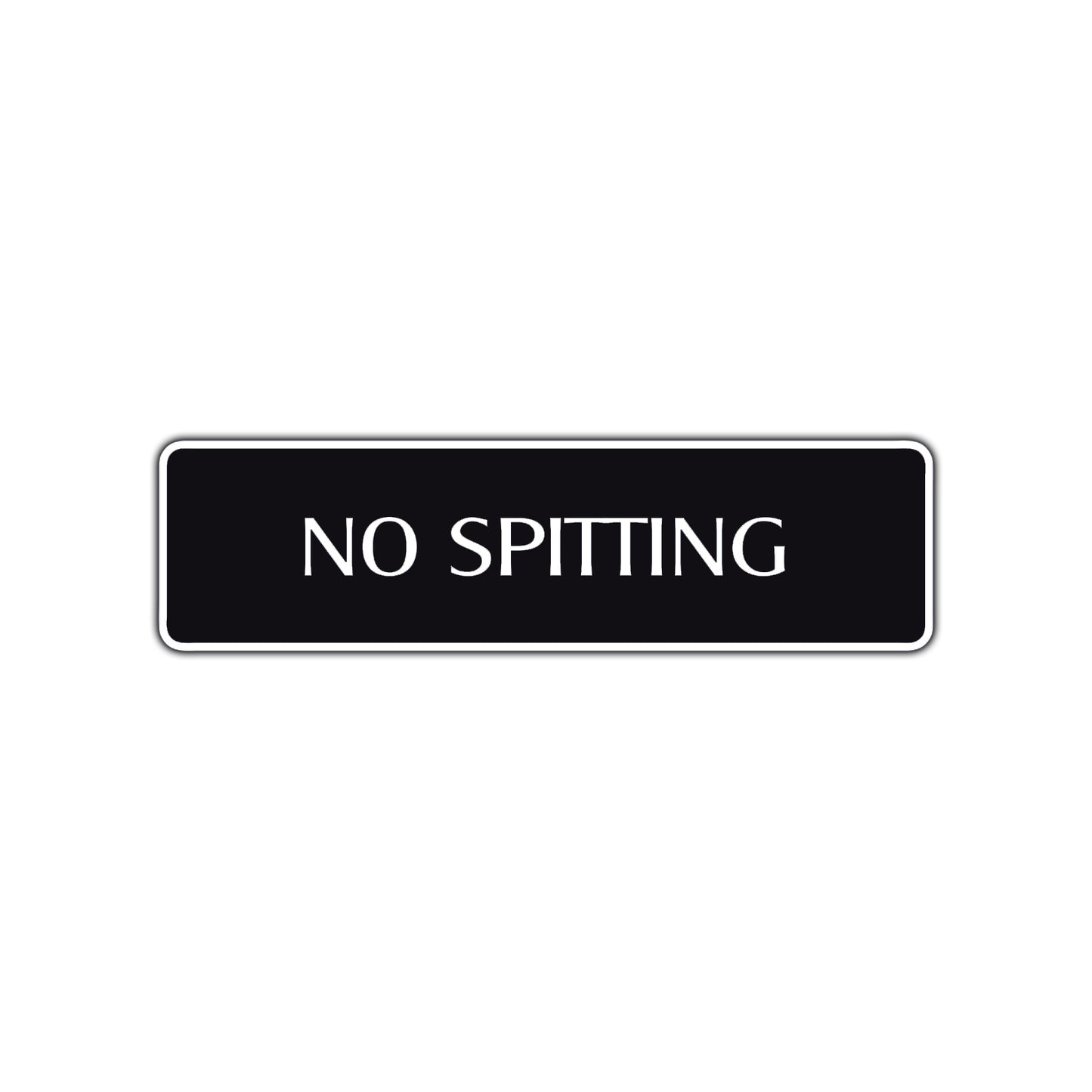 No Spitting Road Aluminum Metal Novelty Street Plate Sign Wall Gift Decor