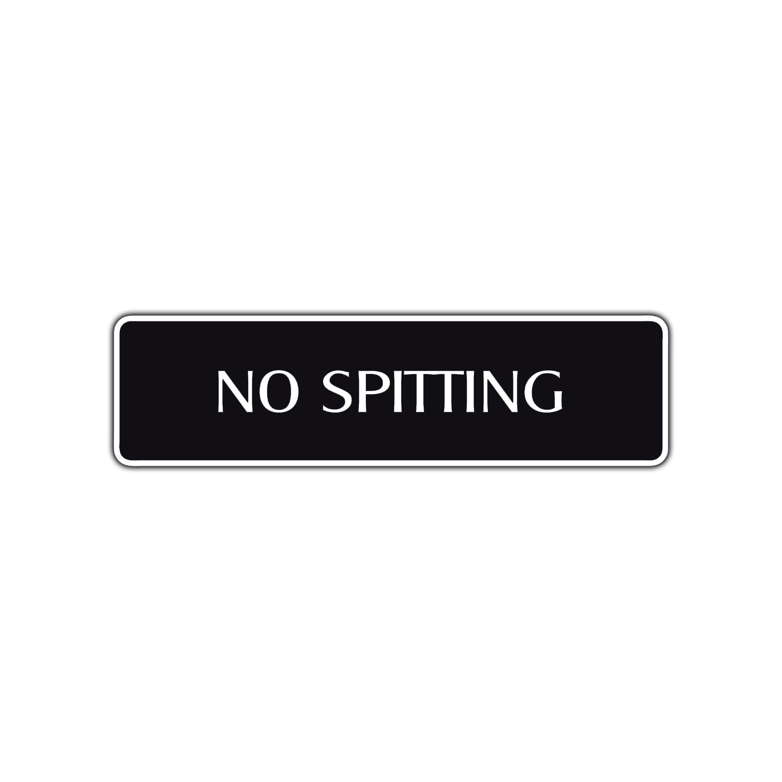 No Spitting Road Aluminum Metal Novelty Street Plate Sign Wall Gift Decor
