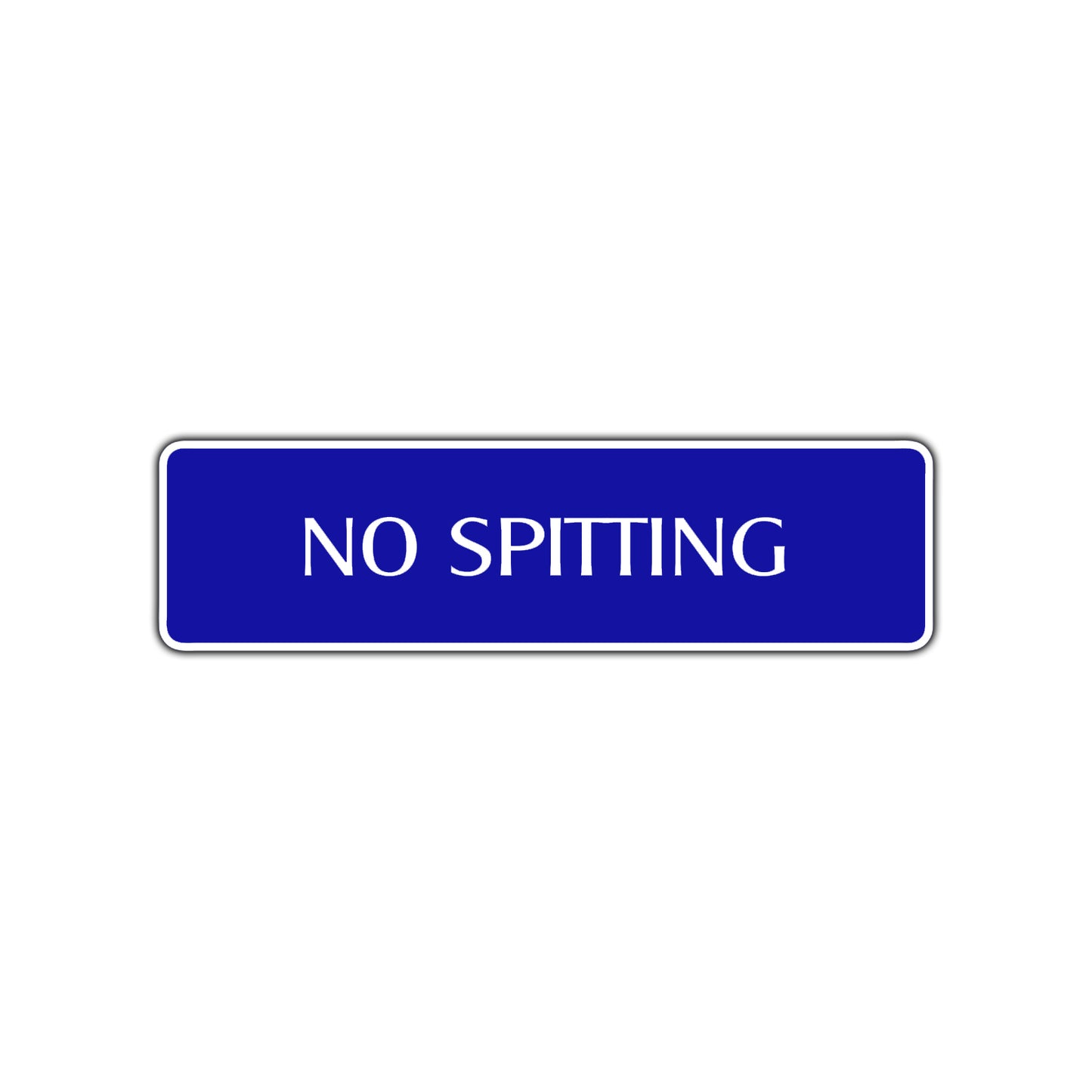 No Spitting Road Aluminum Metal Novelty Street Plate Sign Wall Gift Decor