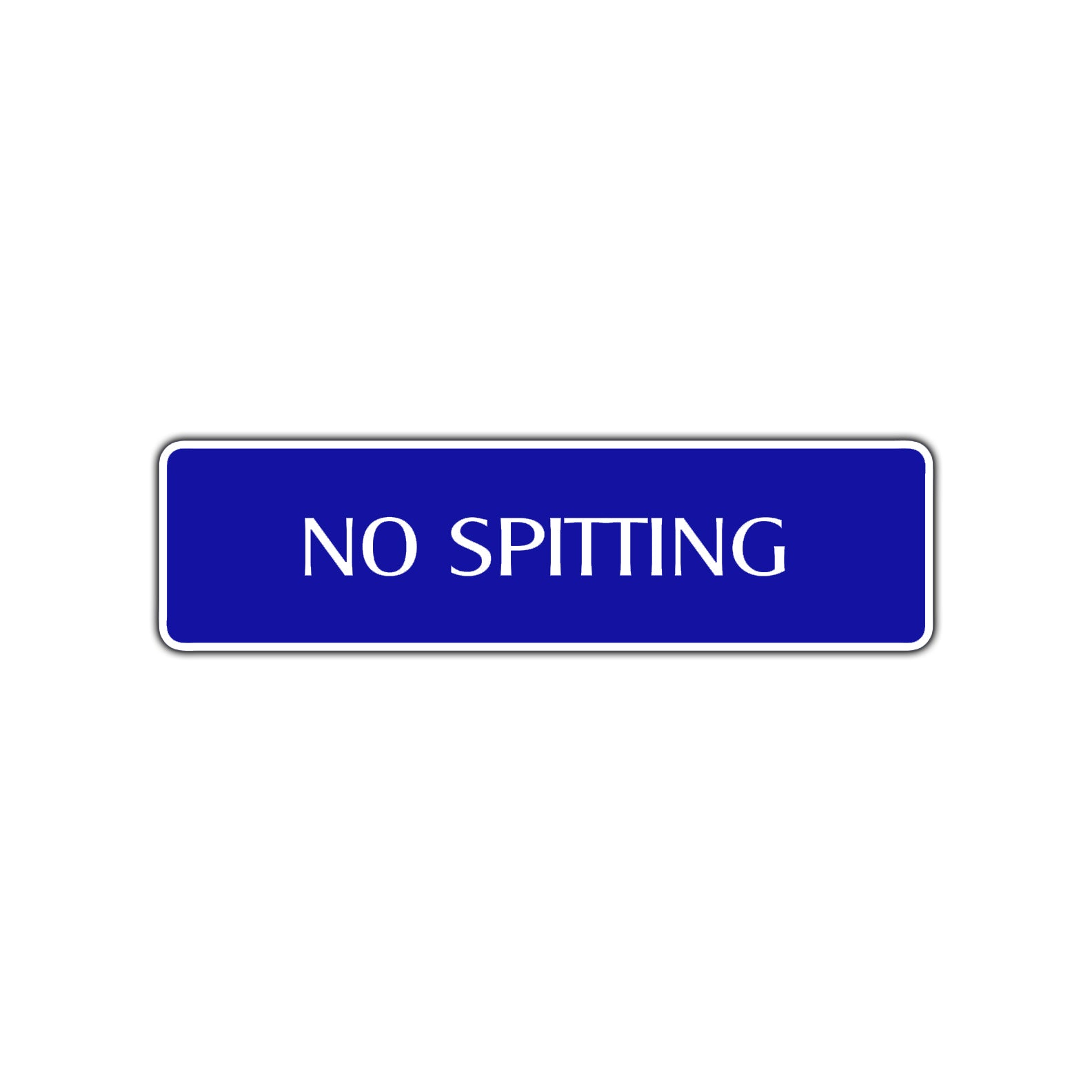 No Spitting Road Aluminum Metal Novelty Street Plate Sign Wall Gift Decor