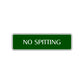 No Spitting Road Aluminum Metal Novelty Street Plate Sign Wall Gift Decor