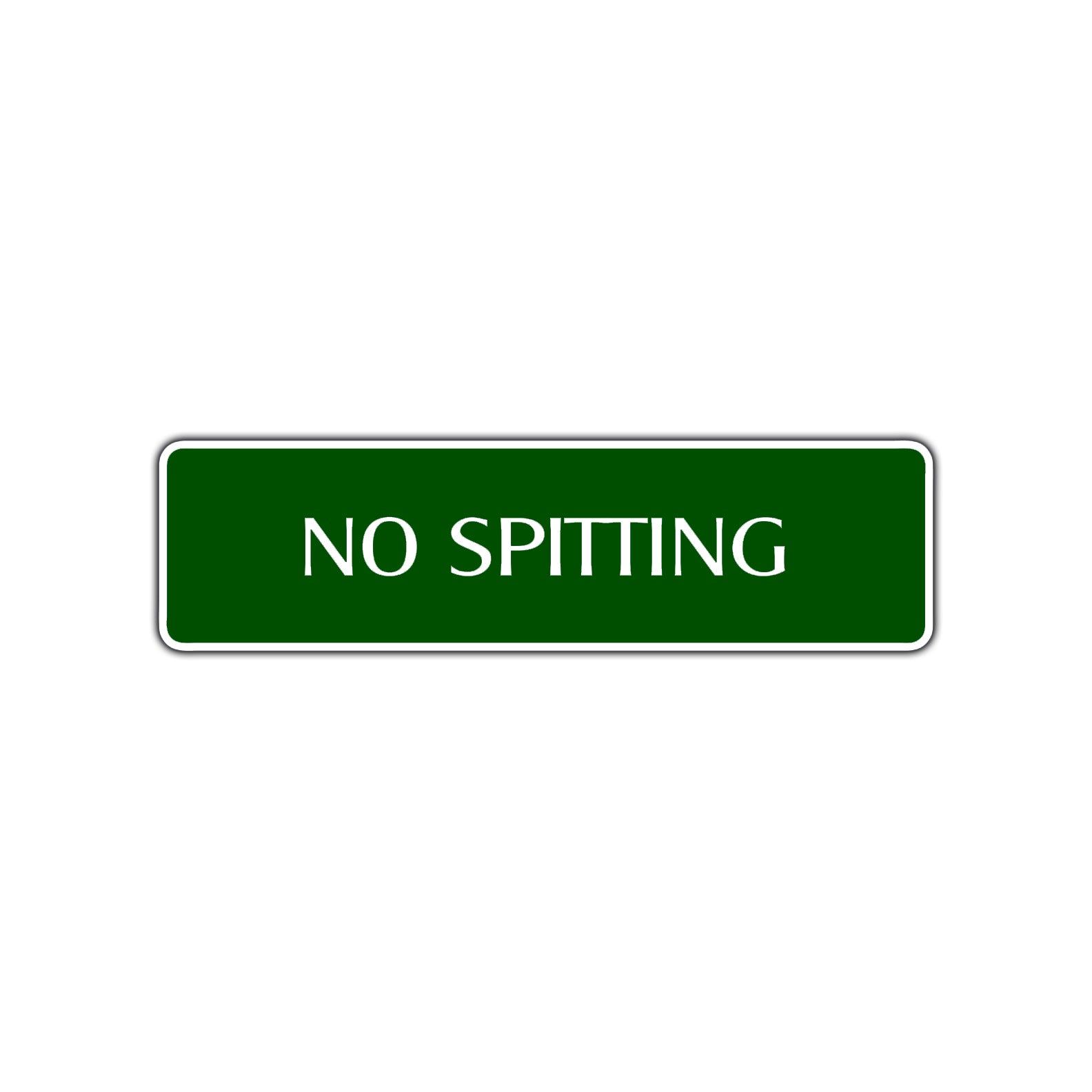 No Spitting Road Aluminum Metal Novelty Street Plate Sign Wall Gift Decor