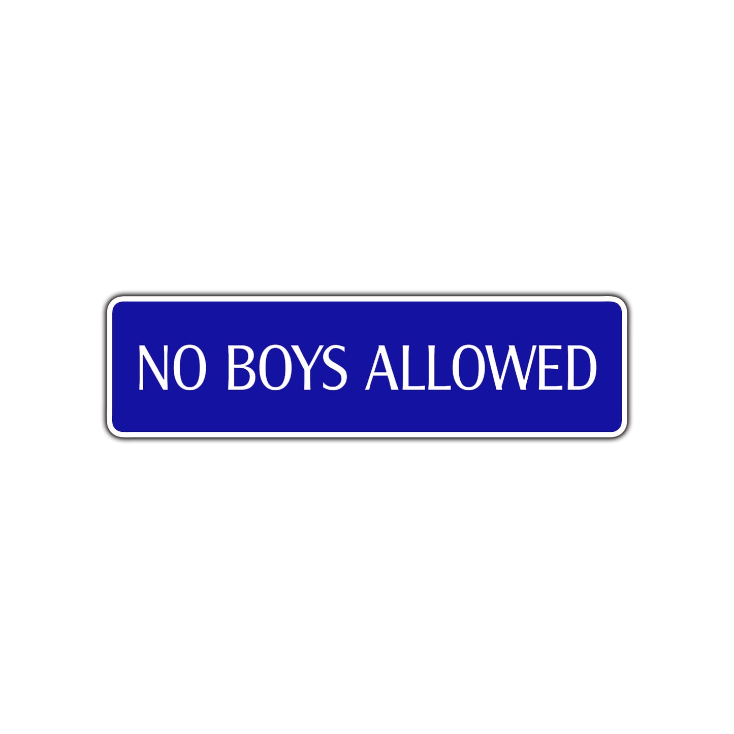 No Boys Allowed Road Aluminum Metal Novelty Street Plate Sign Wall Gift Decor