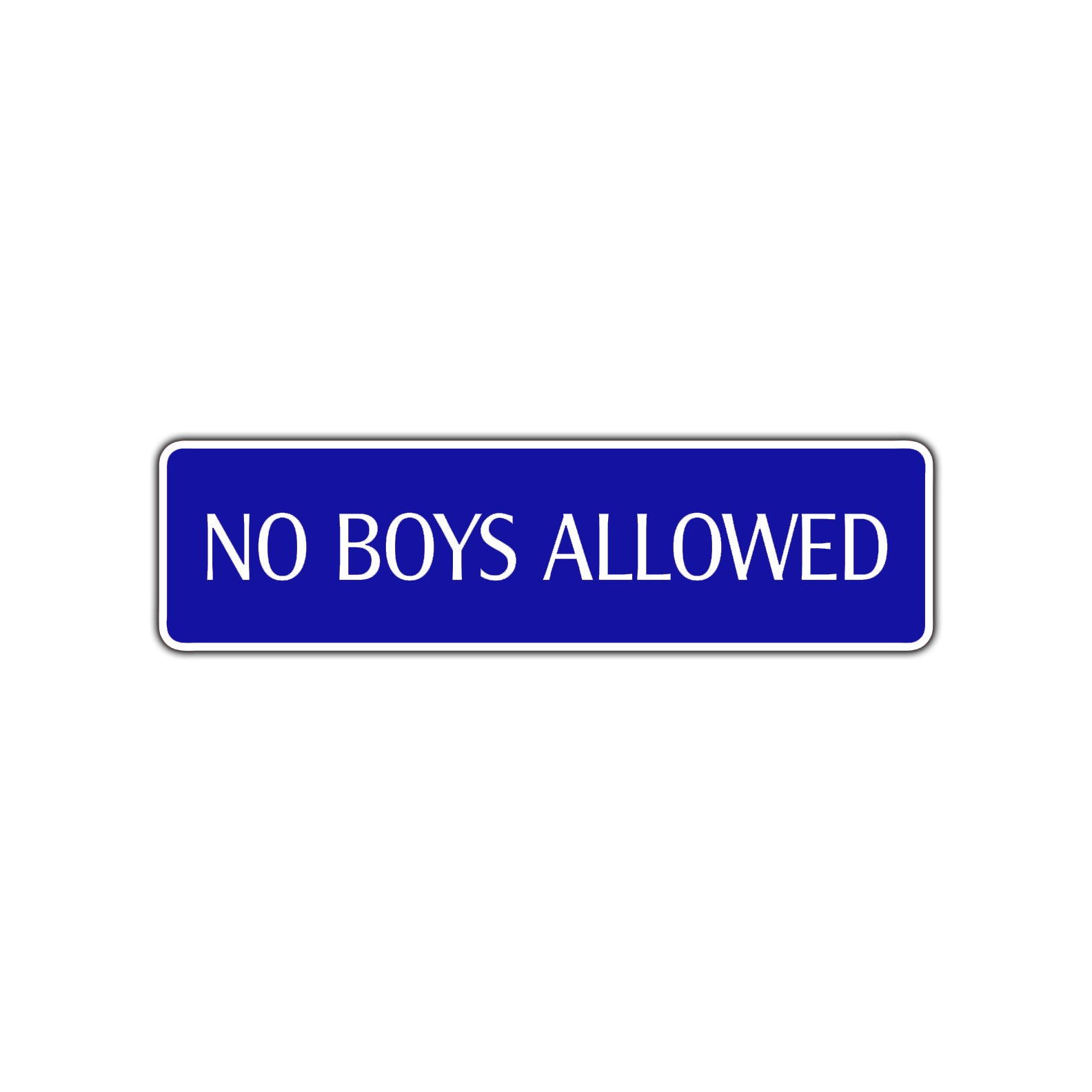 No Boys Allowed Road Aluminum Metal Novelty Street Plate Sign Wall Gift Decor