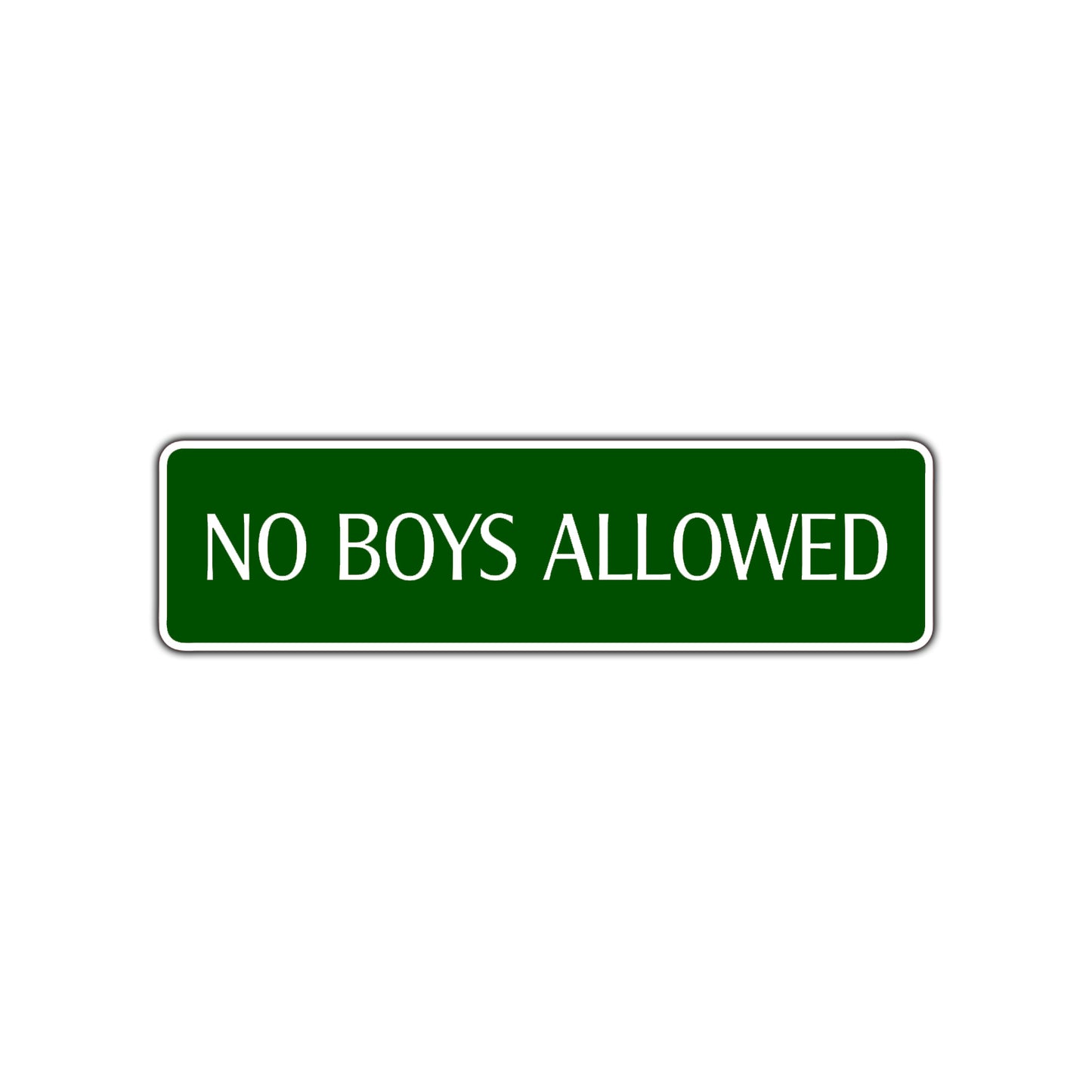No Boys Allowed Road Aluminum Metal Novelty Street Plate Sign Wall Gift Decor