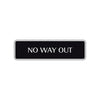No Way Out Road Aluminum Metal Novelty Street Plate Sign Wall Gift Decor