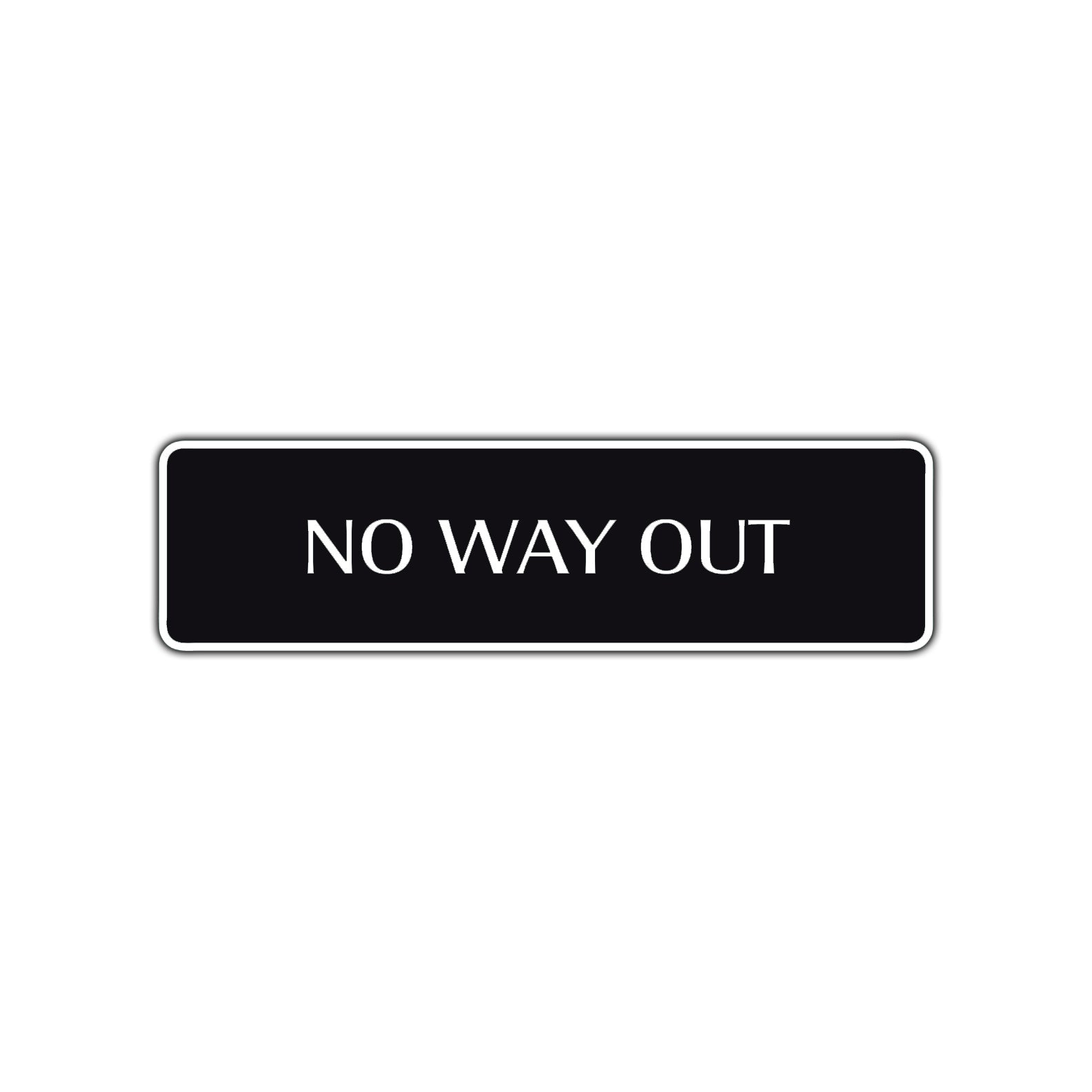 No Way Out Road Aluminum Metal Novelty Street Plate Sign Wall Gift Decor