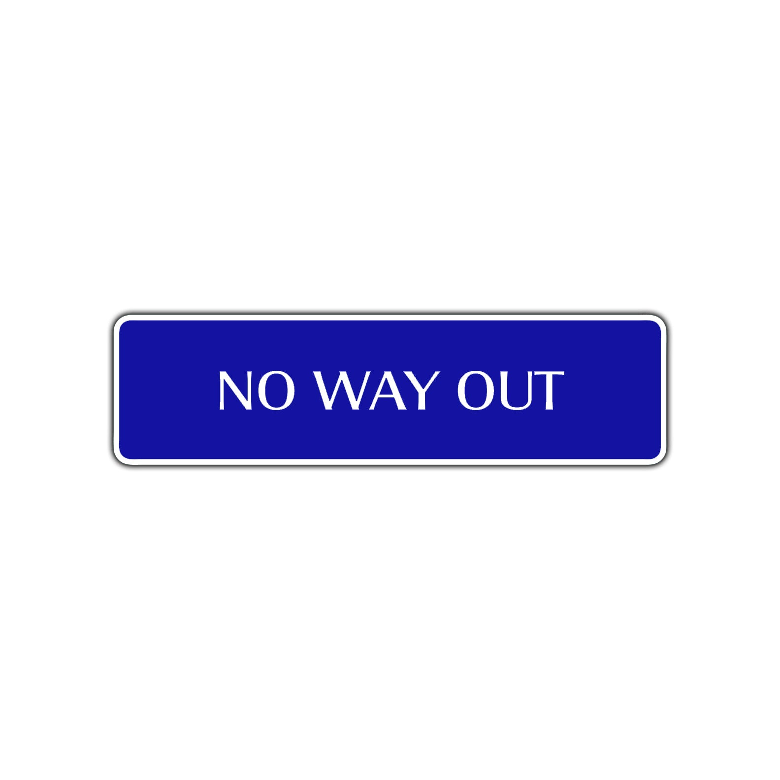 No Way Out Road Aluminum Metal Novelty Street Plate Sign Wall Gift Decor