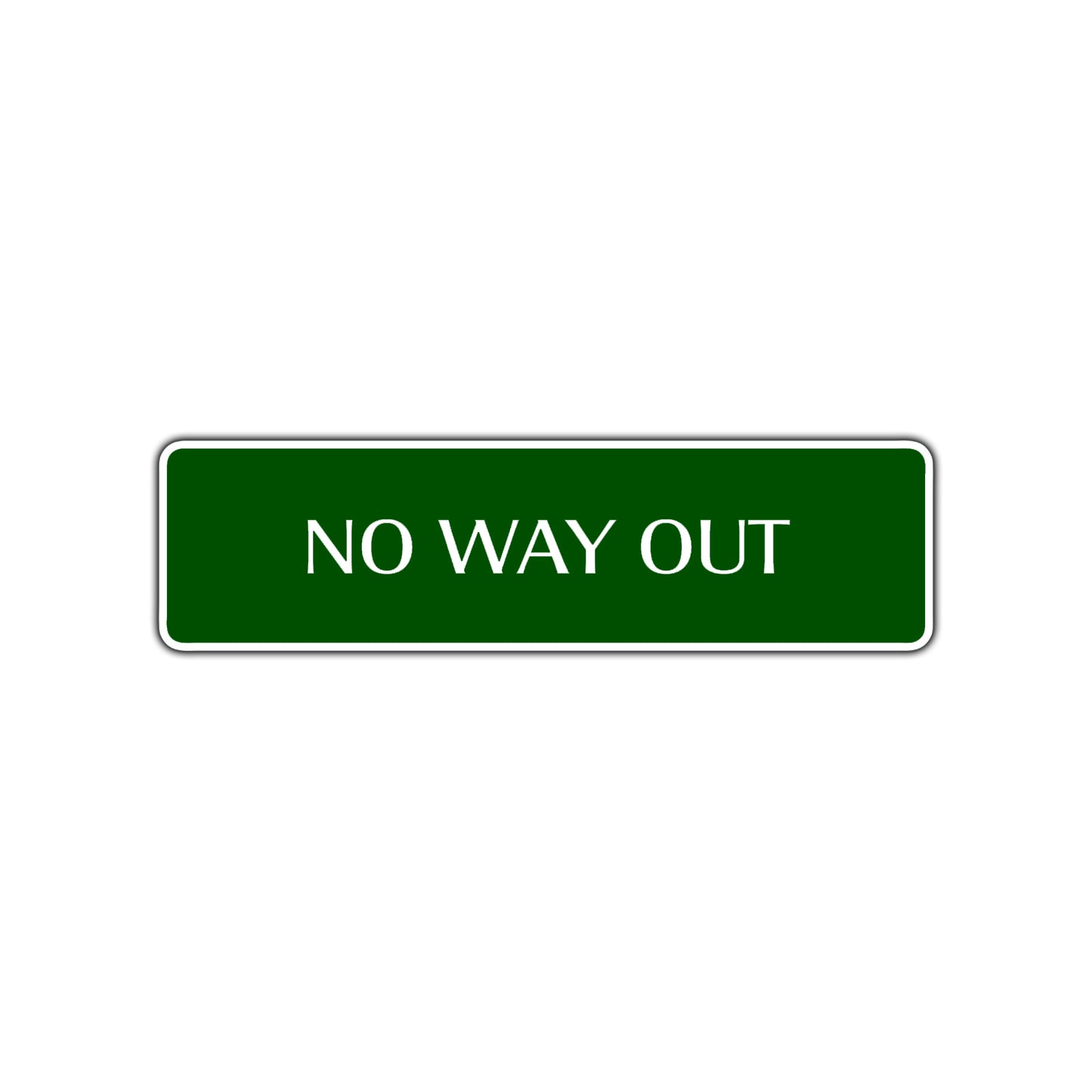 No Way Out Road Aluminum Metal Novelty Street Plate Sign Wall Gift Decor
