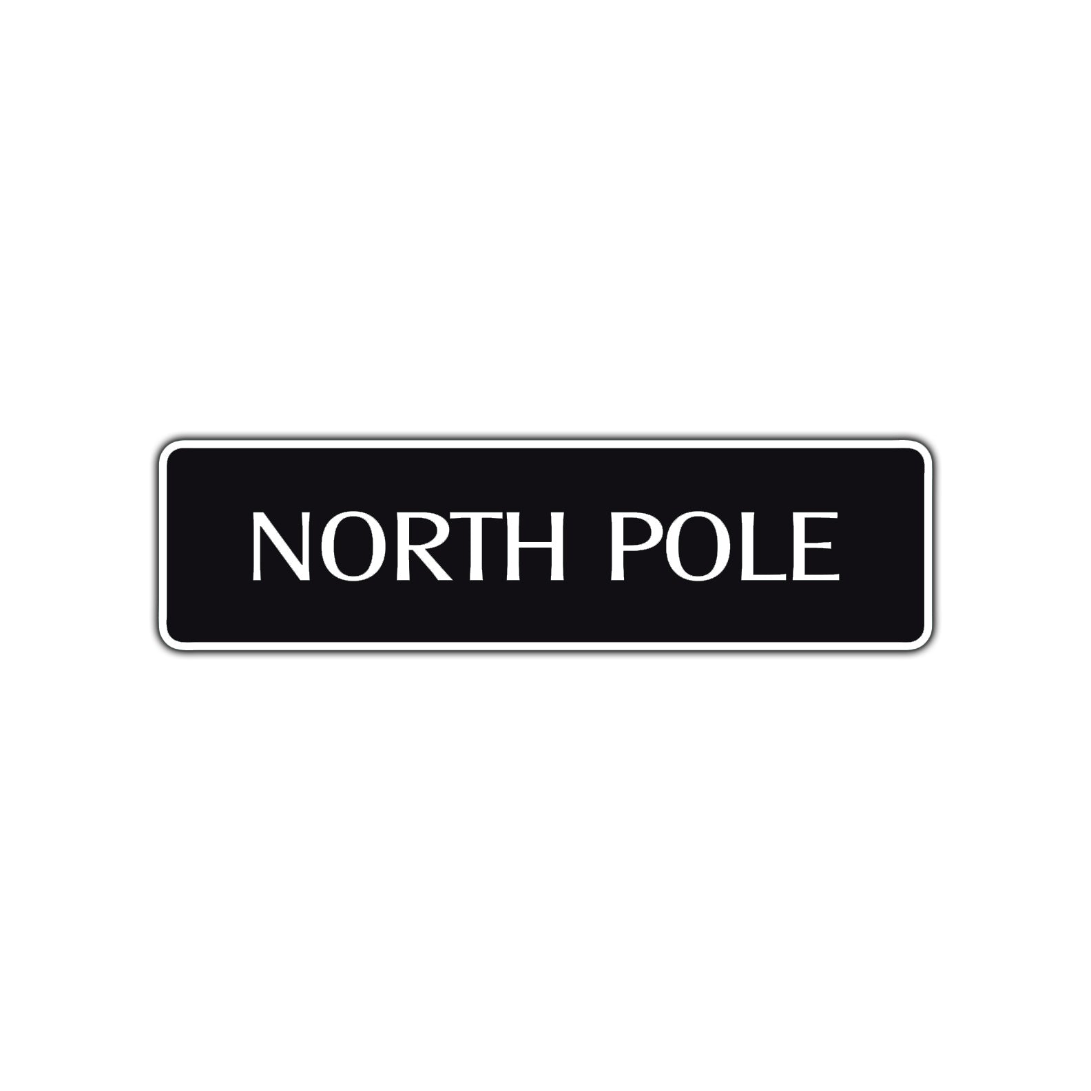 North Pole Penguin Road Aluminum Metal Novelty Street Plate Sign Wall Gift Decor