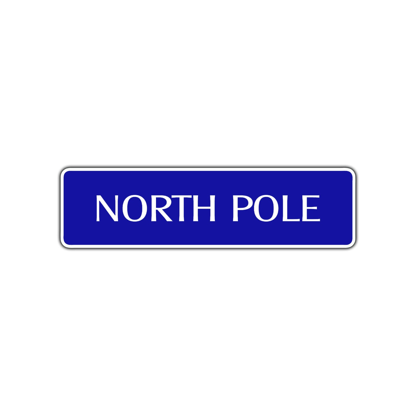 North Pole Penguin Road Aluminum Metal Novelty Street Plate Sign Wall Gift Decor