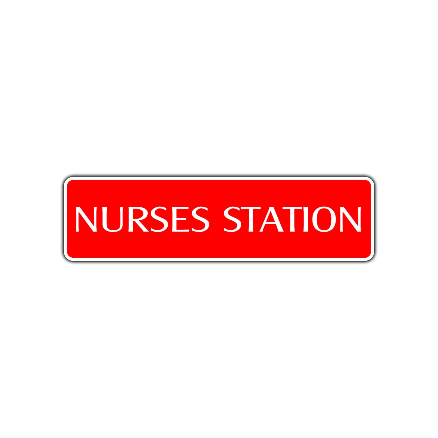 Nurses Station Road Aluminum Metal Novelty Street Plate Sign Wall Gift Decor