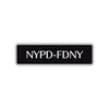 NYPD-FDNY Road Aluminum Metal Novelty Street Plate Sign Wall Gift Decor