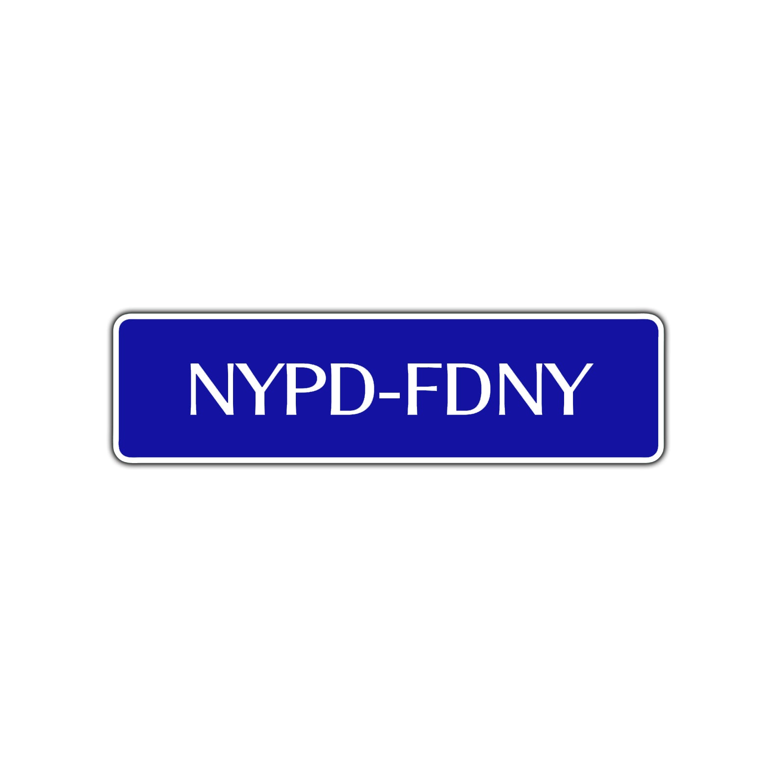 NYPD-FDNY Road Aluminum Metal Novelty Street Plate Sign Wall Gift Decor