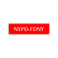 NYPD-FDNY Road Aluminum Metal Novelty Street Plate Sign Wall Gift Decor