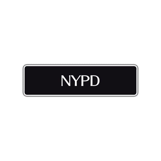 NYPD New York Police Department Road Aluminum Metal Novelty Street Plate Sign Wall Gift Decor