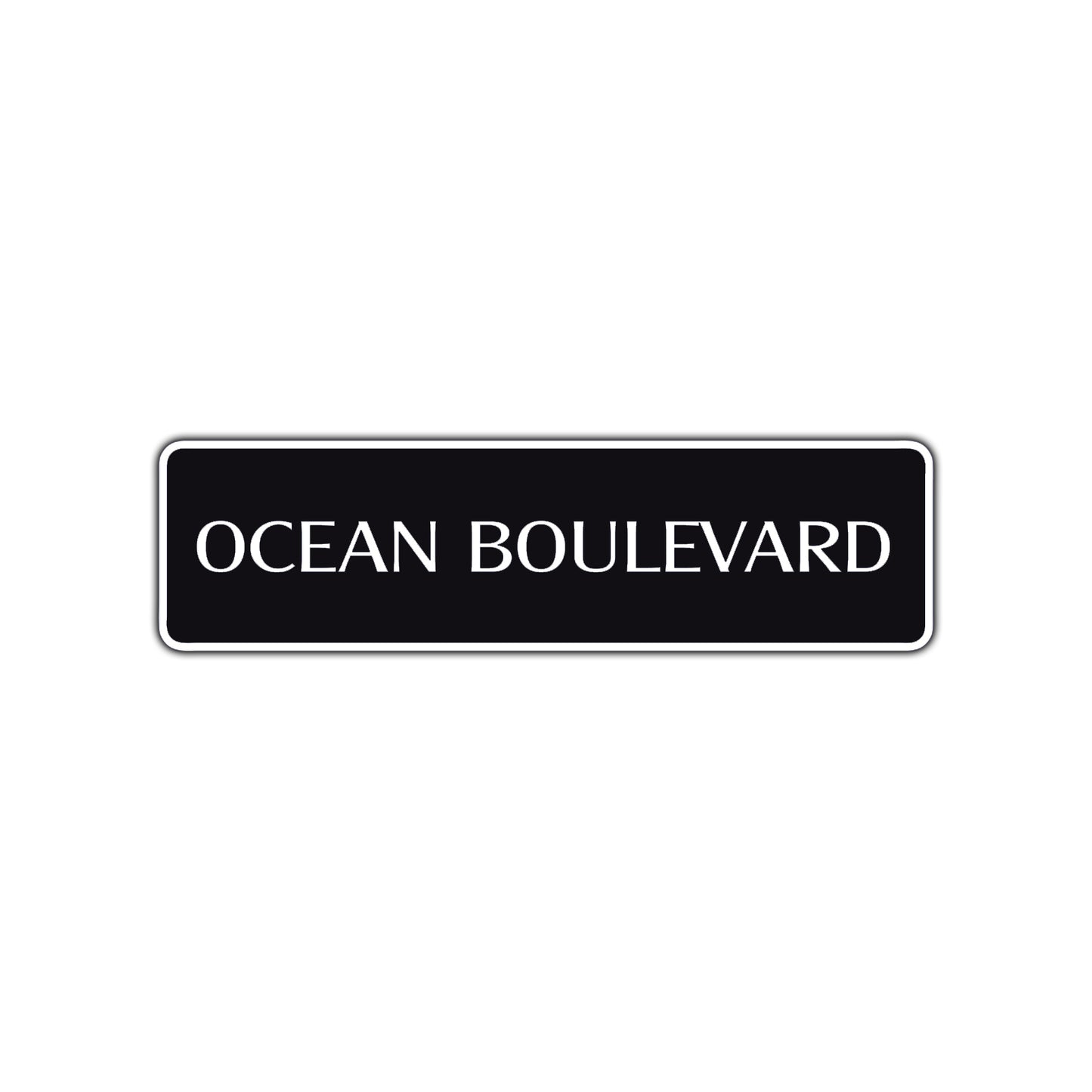 Ocean Boulevard Road Aluminum Metal Novelty Street Plate Sign Wall Gift Decor