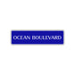Ocean Boulevard Road Aluminum Metal Novelty Street Plate Sign Wall Gift Decor
