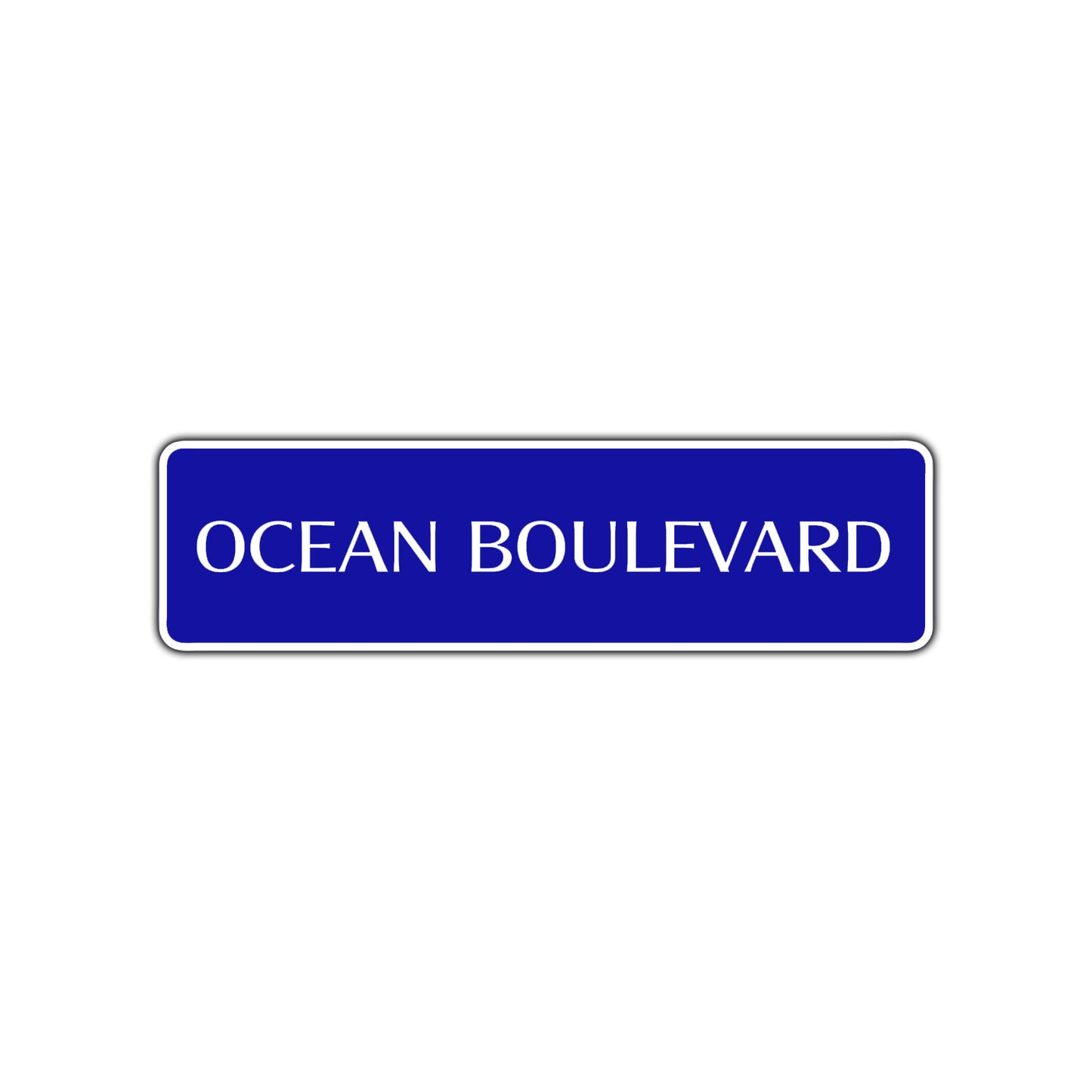 Ocean Boulevard Road Aluminum Metal Novelty Street Plate Sign Wall Gift Decor