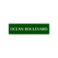 Ocean Boulevard Road Aluminum Metal Novelty Street Plate Sign Wall Gift Decor