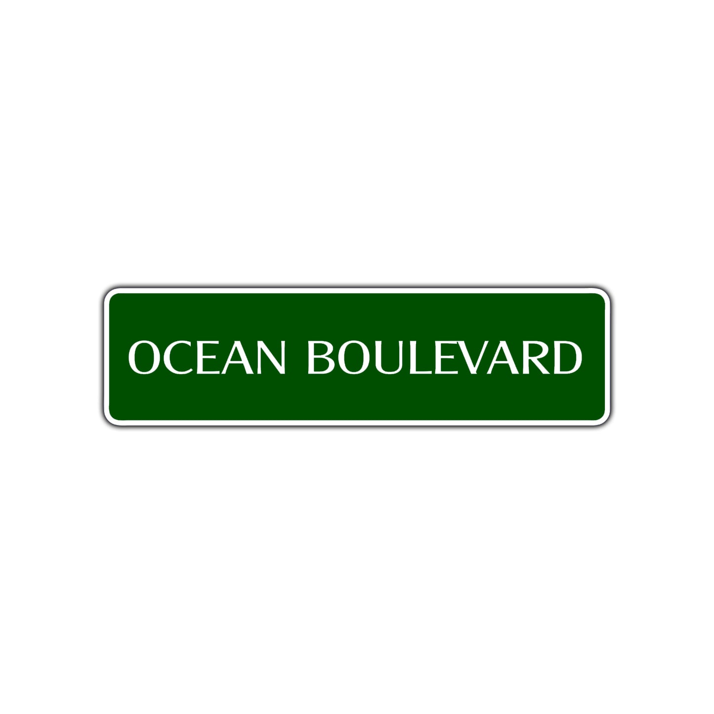 Ocean Boulevard Road Aluminum Metal Novelty Street Plate Sign Wall Gift Decor