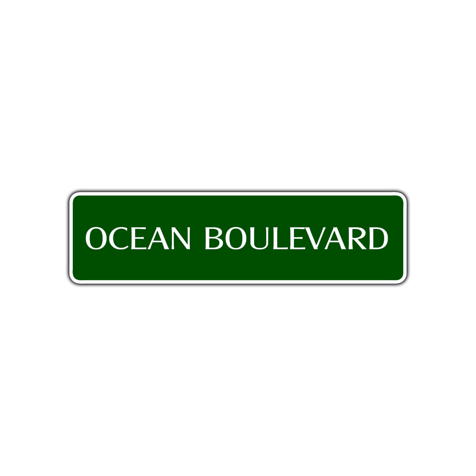 Ocean Boulevard Road Aluminum Metal Novelty Street Plate Sign Wall Gift Decor