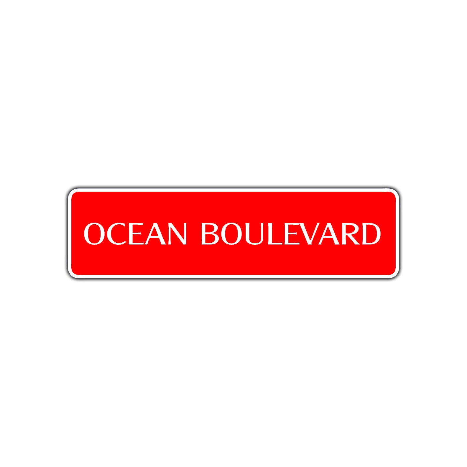 Ocean Boulevard Road Aluminum Metal Novelty Street Plate Sign Wall Gift Decor