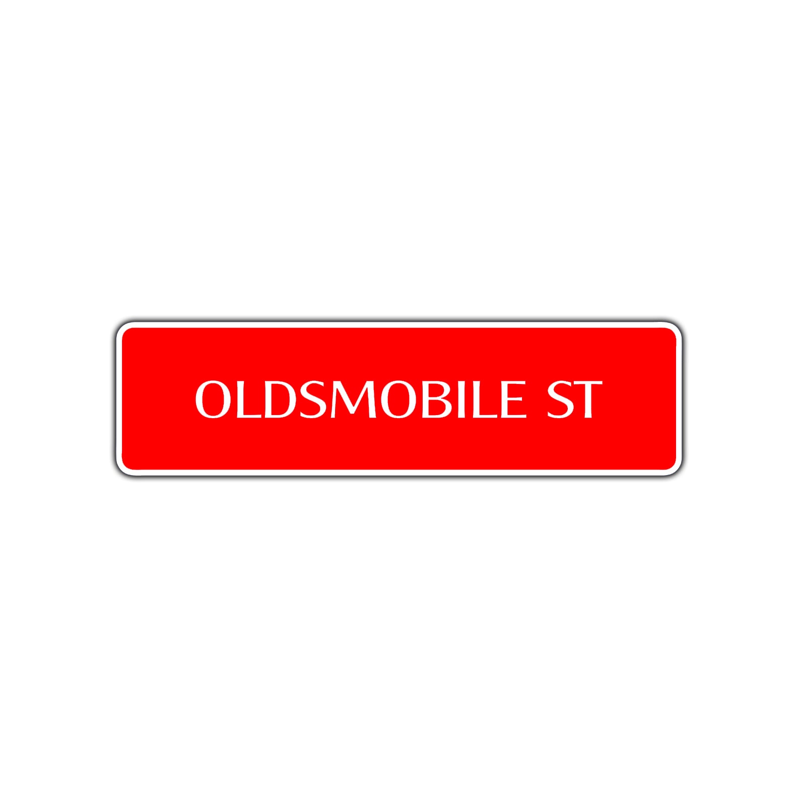 Oldsmobile St Road Aluminum Metal Novelty Street Plate Sign Wall Gift Decor