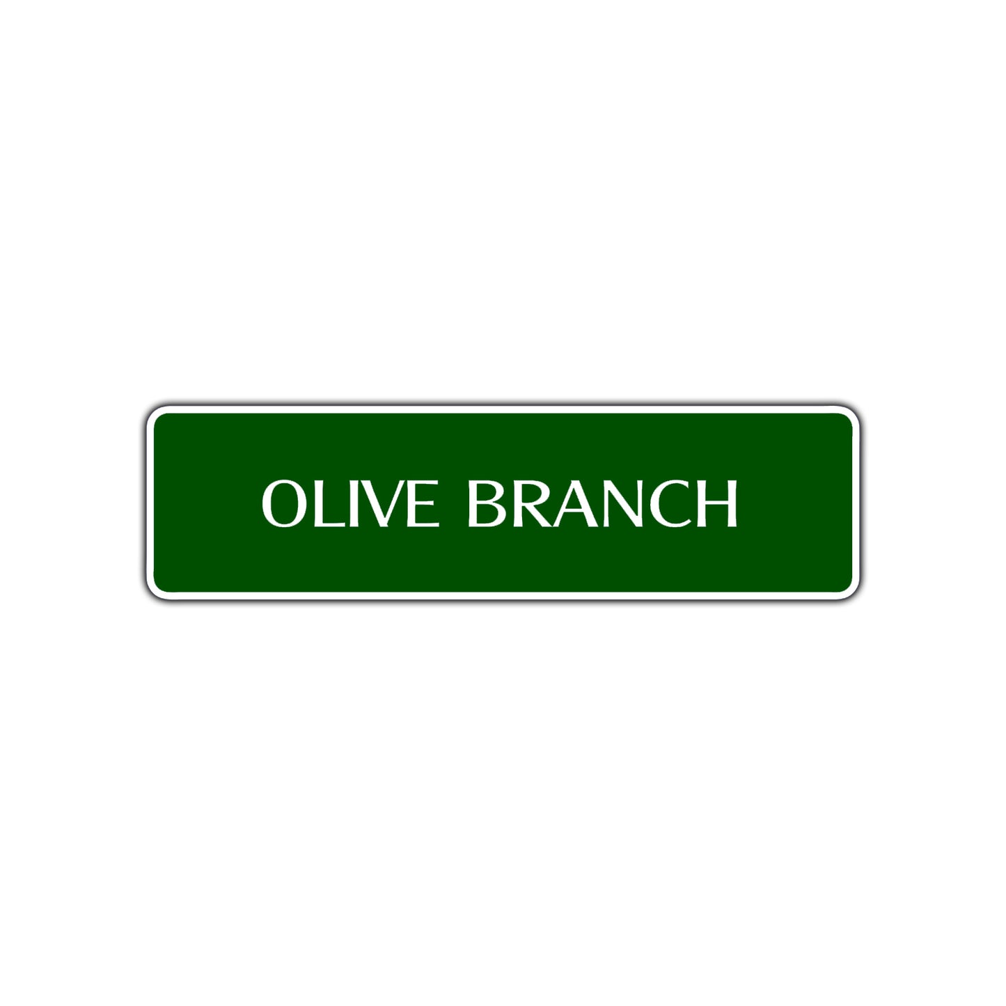 Olive Branch Collectible Road Aluminum Metal Novelty Street Plate Sign Wall Gift Decor