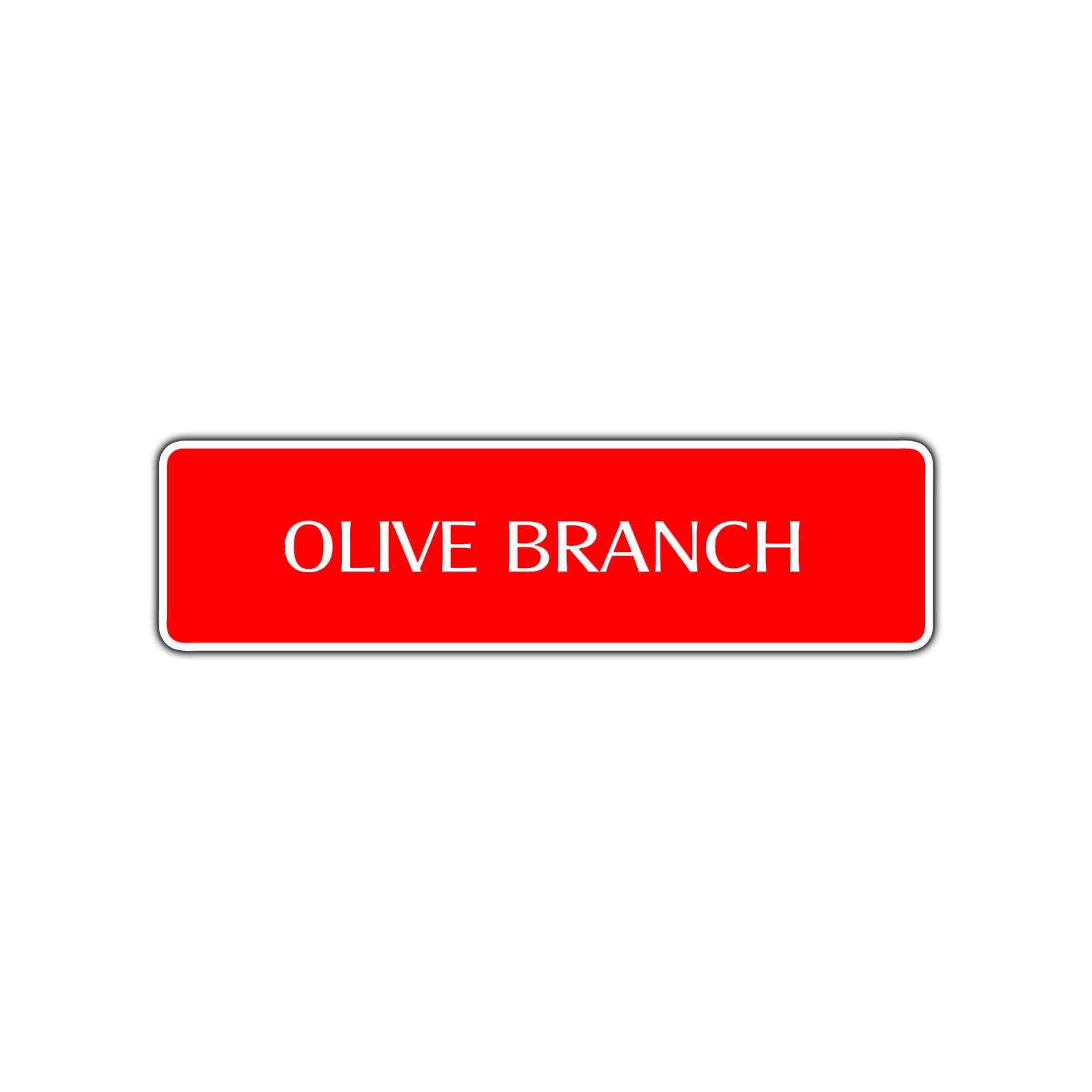 Olive Branch Collectible Road Aluminum Metal Novelty Street Plate Sign Wall Gift Decor