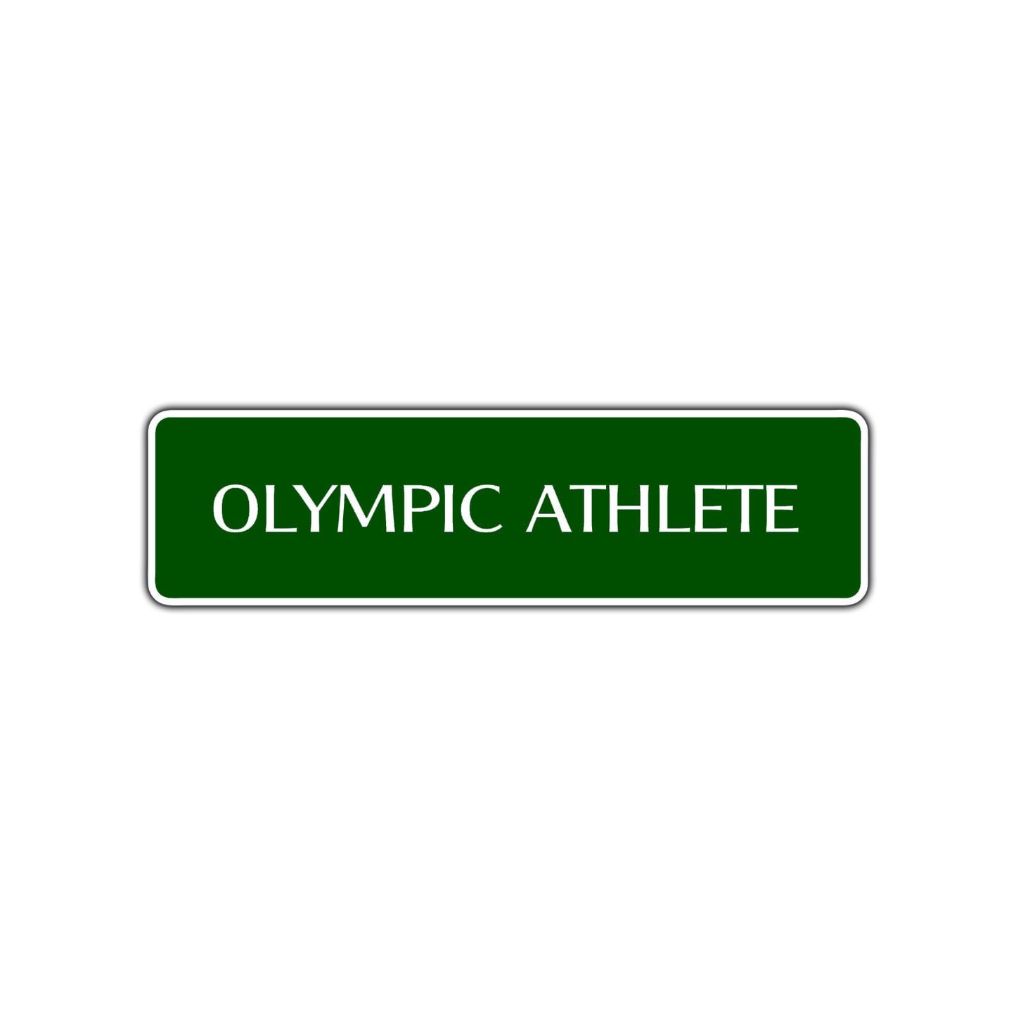 Olympic Athlete Road Aluminum Metal Novelty Street Plate Sign Wall Gift Decor