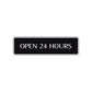 Open 24 Hours Hotel Motel Gas Station Road Aluminum Metal Novelty Street Plate Sign Wall Gift Decor