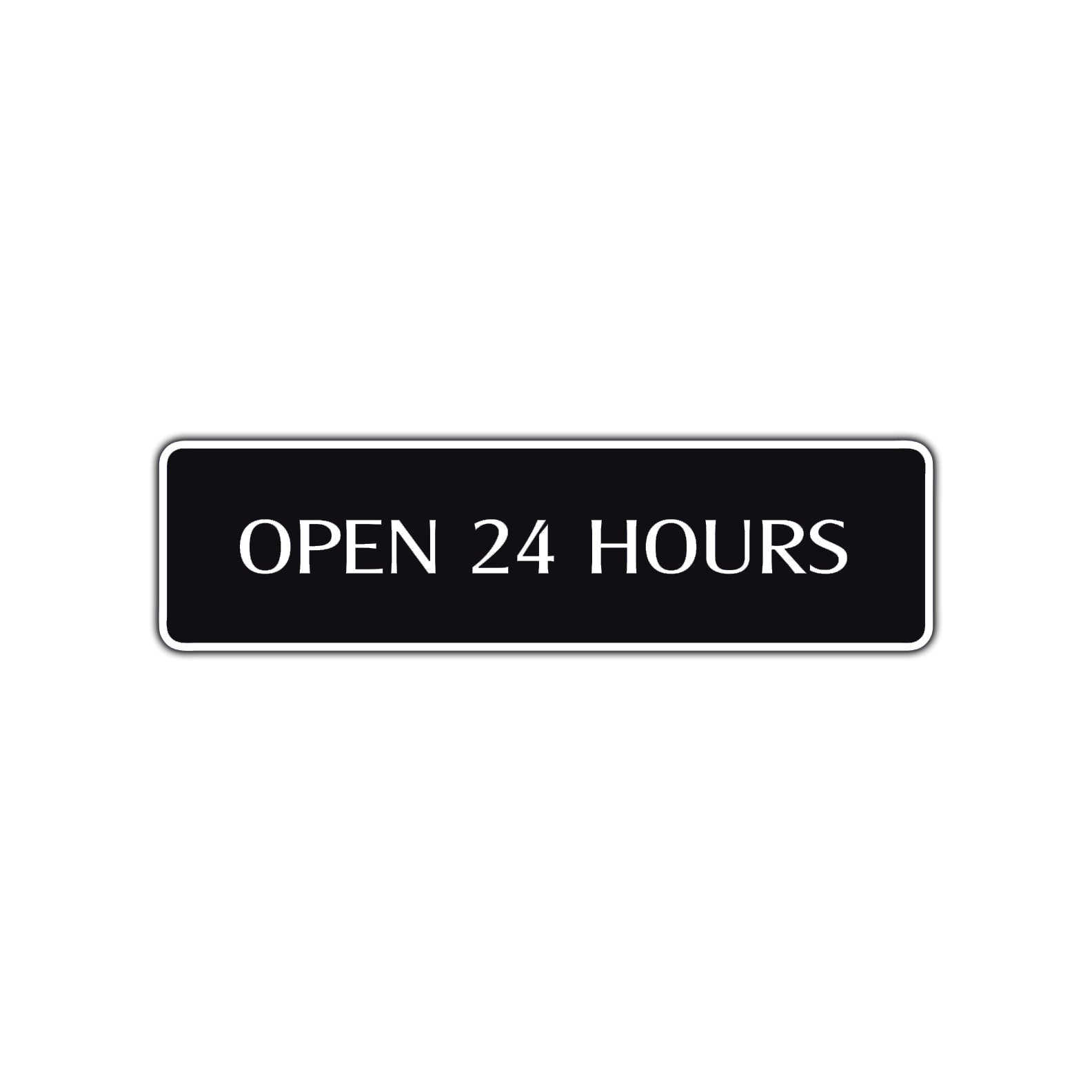 Open 24 Hours Hotel Motel Gas Station Road Aluminum Metal Novelty Street Plate Sign Wall Gift Decor