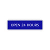 Open 24 Hours Hotel Motel Gas Station Road Aluminum Metal Novelty Street Plate Sign Wall Gift Decor