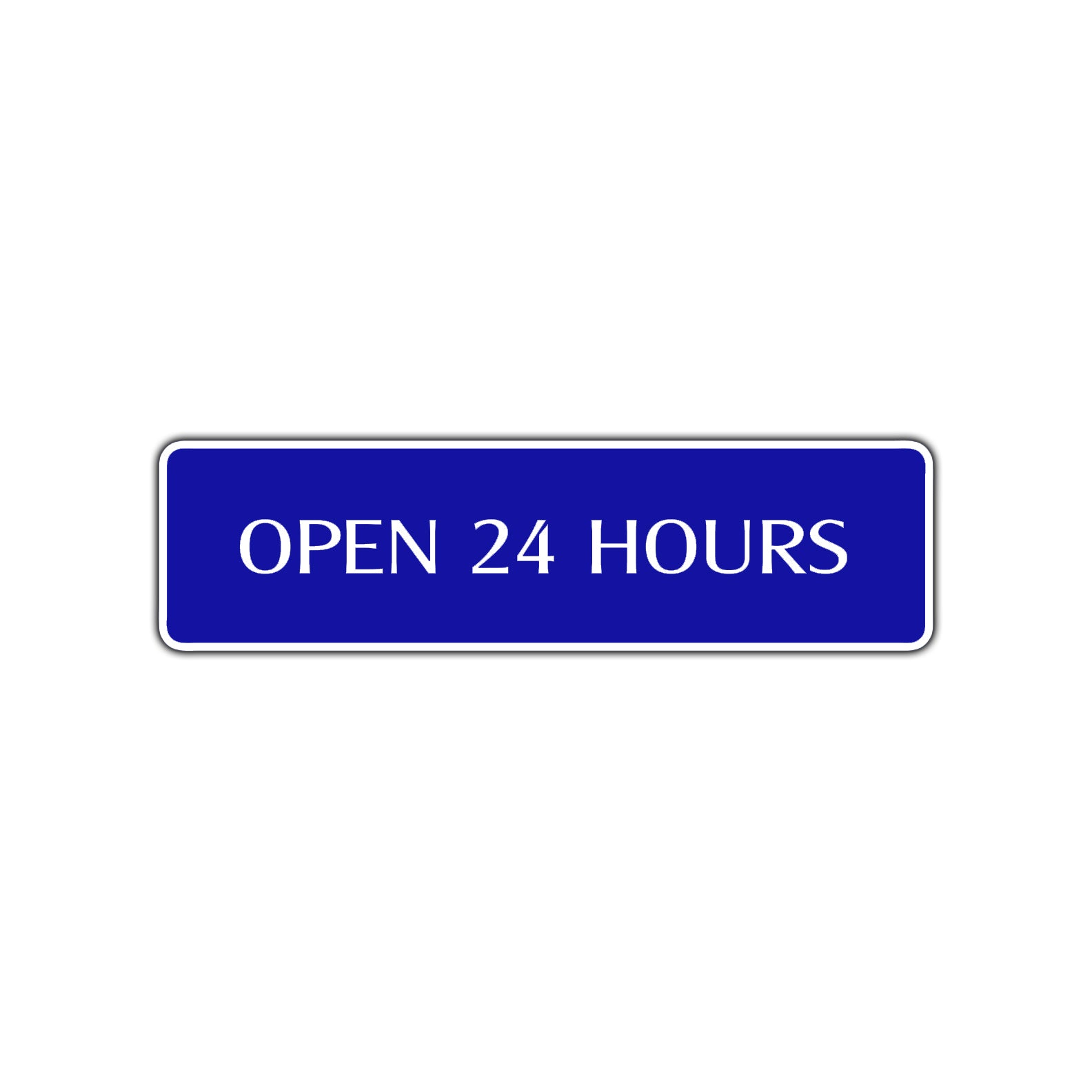 Open 24 Hours Hotel Motel Gas Station Road Aluminum Metal Novelty Street Plate Sign Wall Gift Decor