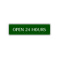 Open 24 Hours Hotel Motel Gas Station Road Aluminum Metal Novelty Street Plate Sign Wall Gift Decor