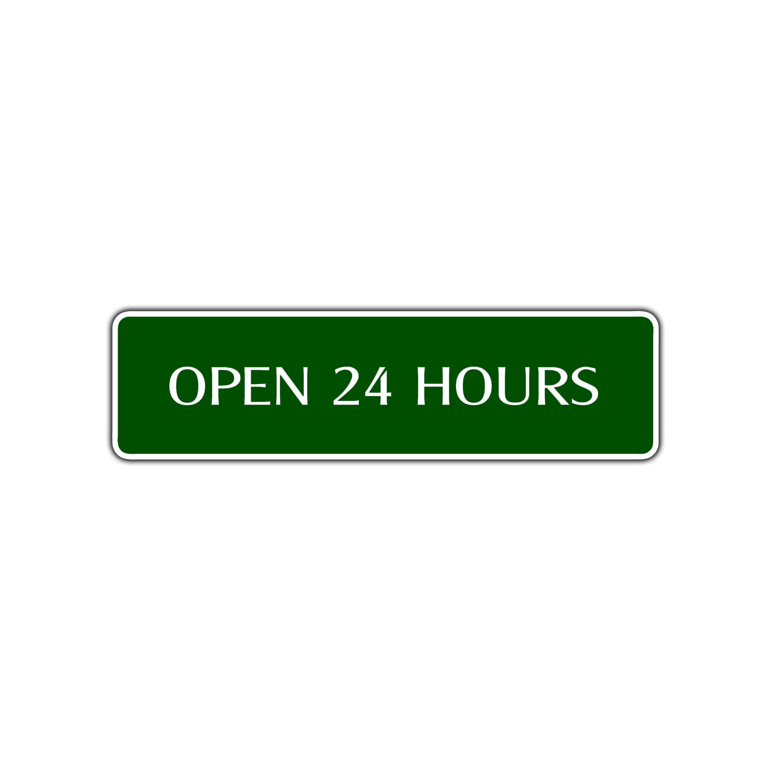 Open 24 Hours Hotel Motel Gas Station Road Aluminum Metal Novelty Street Plate Sign Wall Gift Decor