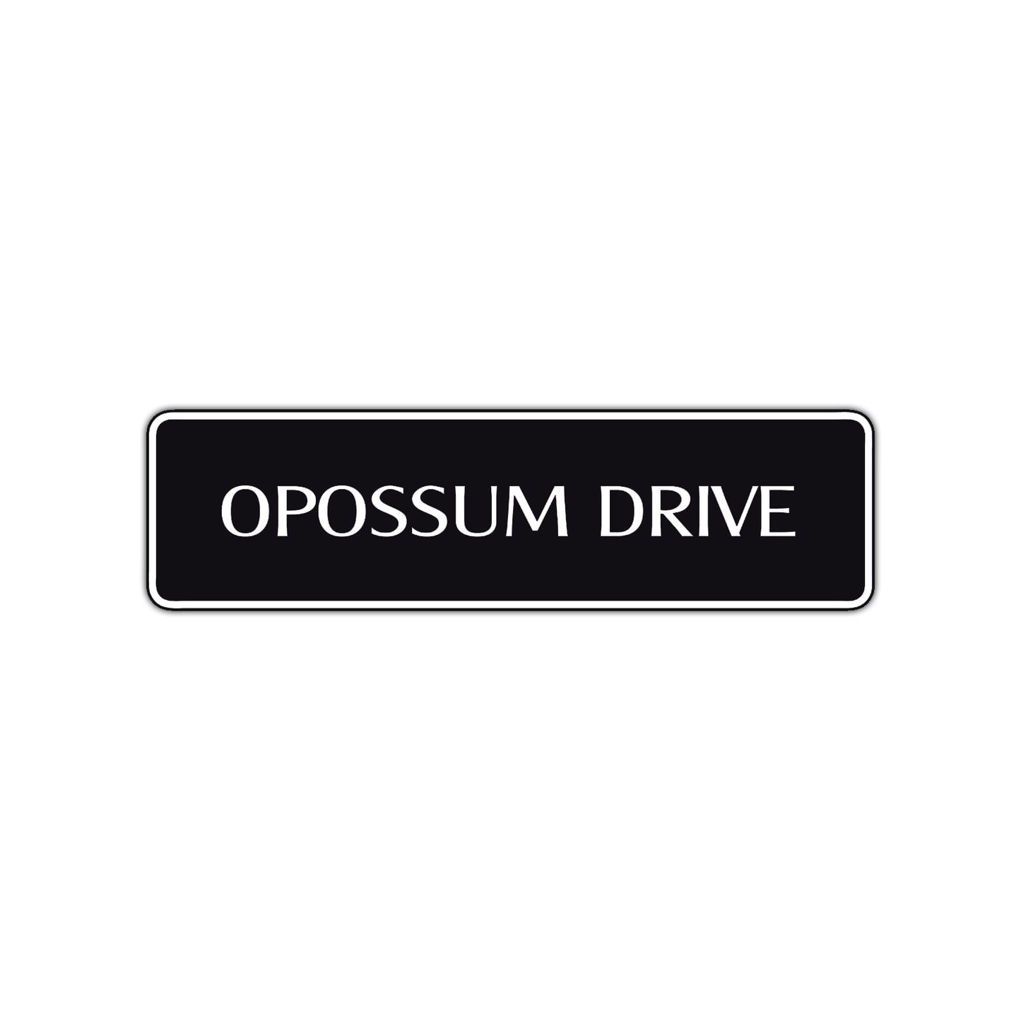 Opossum Drive Animal Road Aluminum Metal Novelty Street Plate Sign Wall Gift Decor