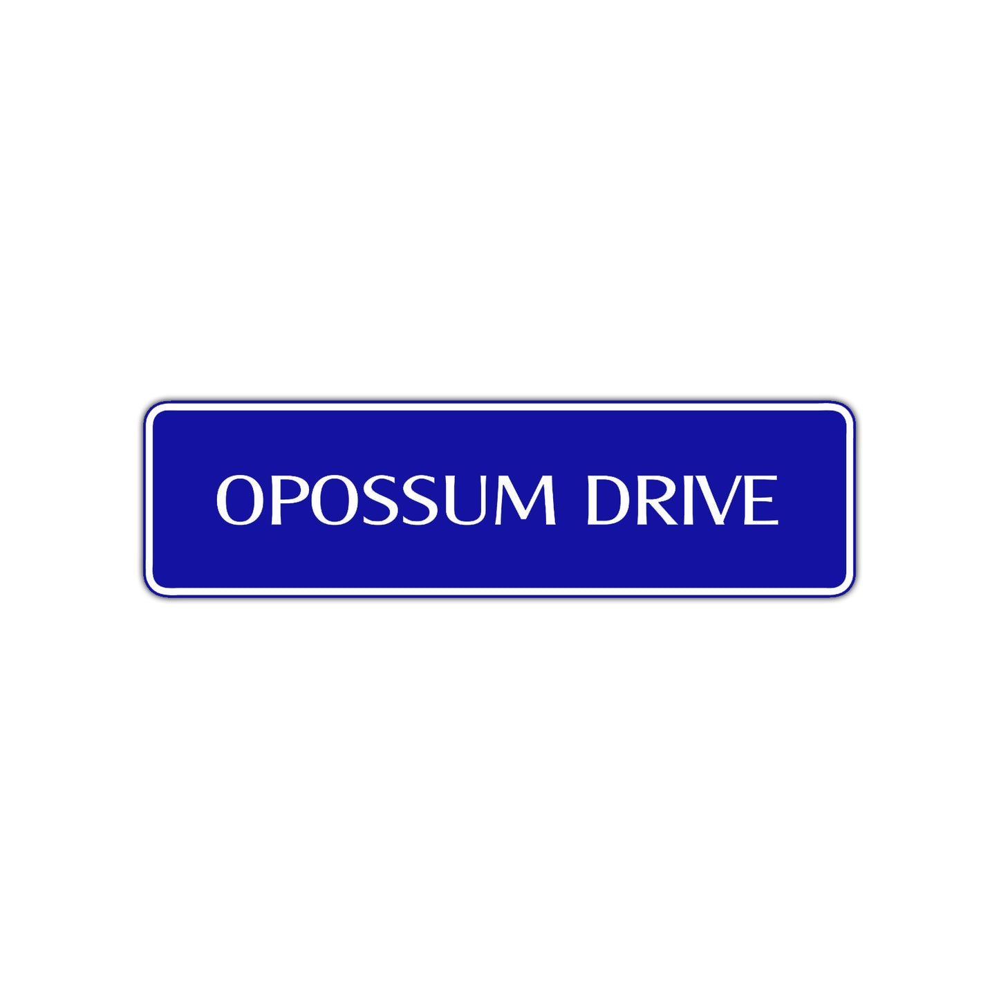 Opossum Drive Animal Road Aluminum Metal Novelty Street Plate Sign Wall Gift Decor