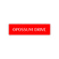 Opossum Drive Animal Road Aluminum Metal Novelty Street Plate Sign Wall Gift Decor