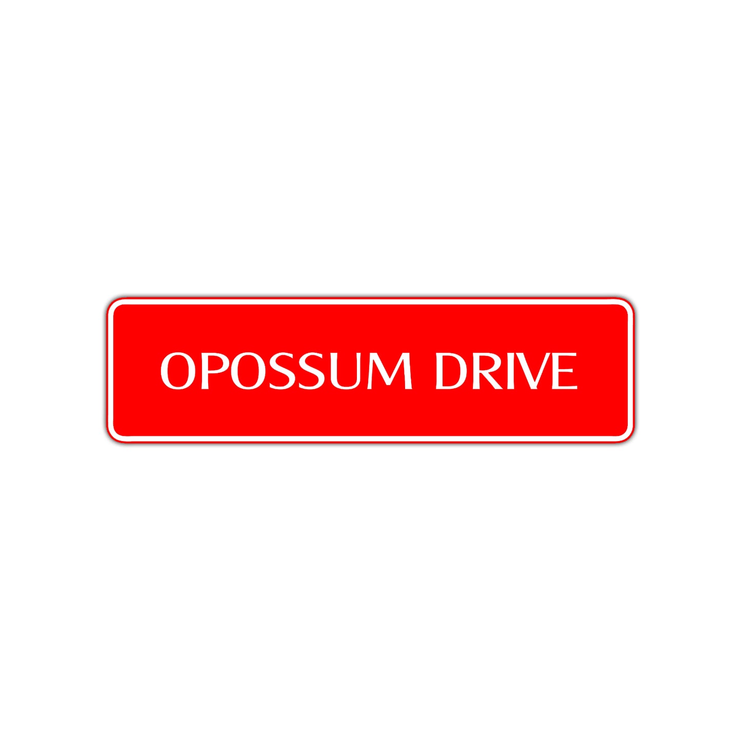 Opossum Drive Animal Road Aluminum Metal Novelty Street Plate Sign Wall Gift Decor