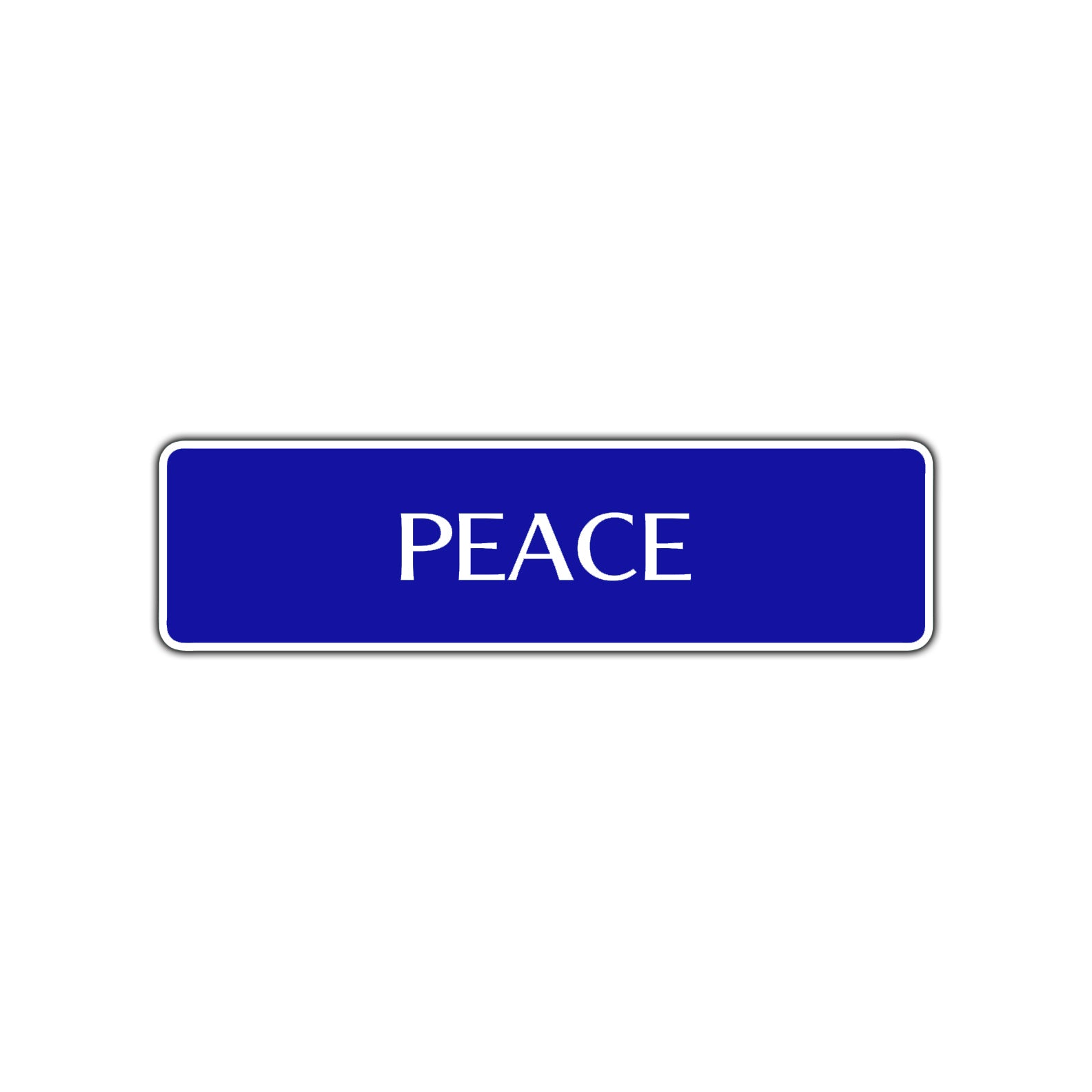 Peace Road Aluminum Metal Novelty Street Plate Sign Wall Gift Decor