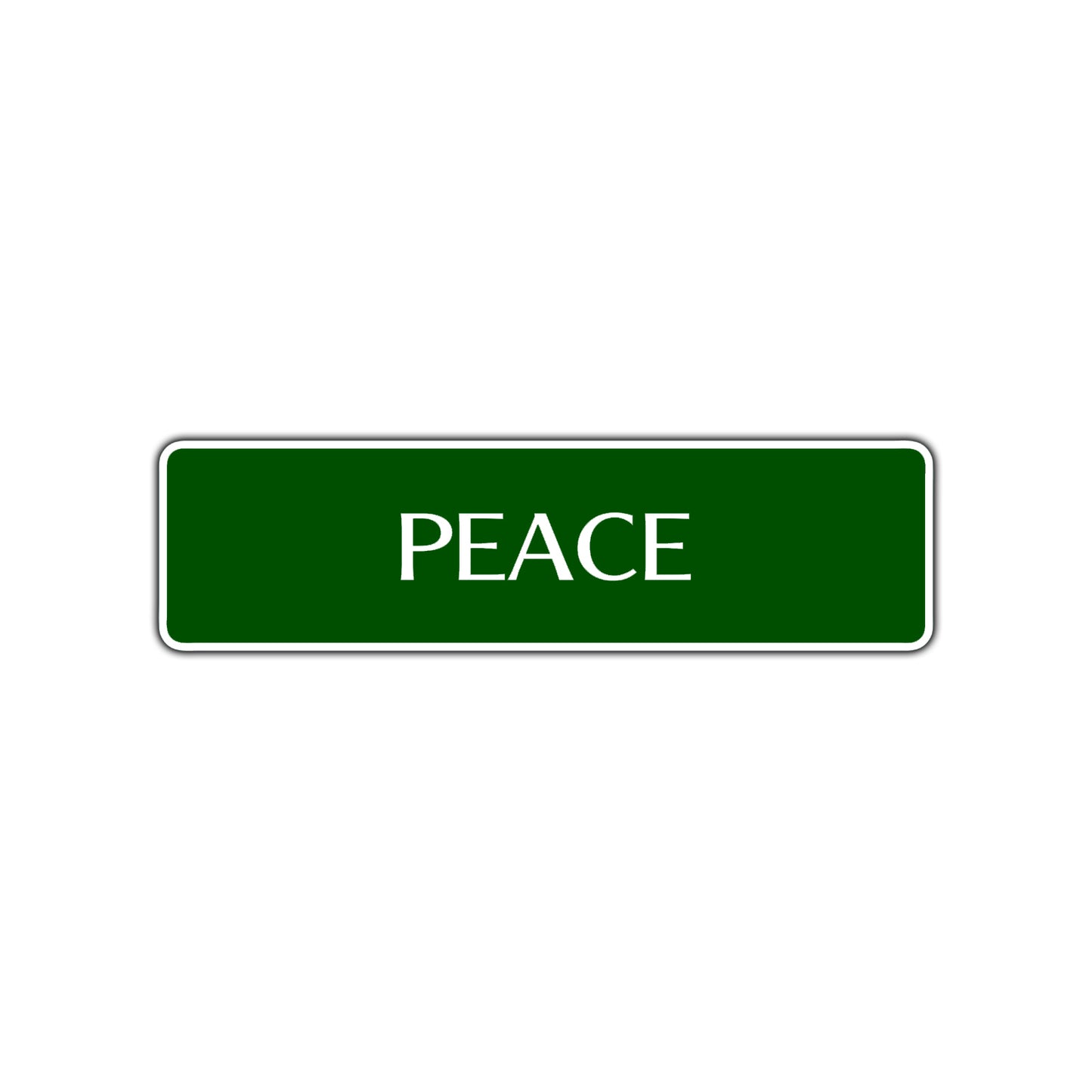 Peace Road Aluminum Metal Novelty Street Plate Sign Wall Gift Decor