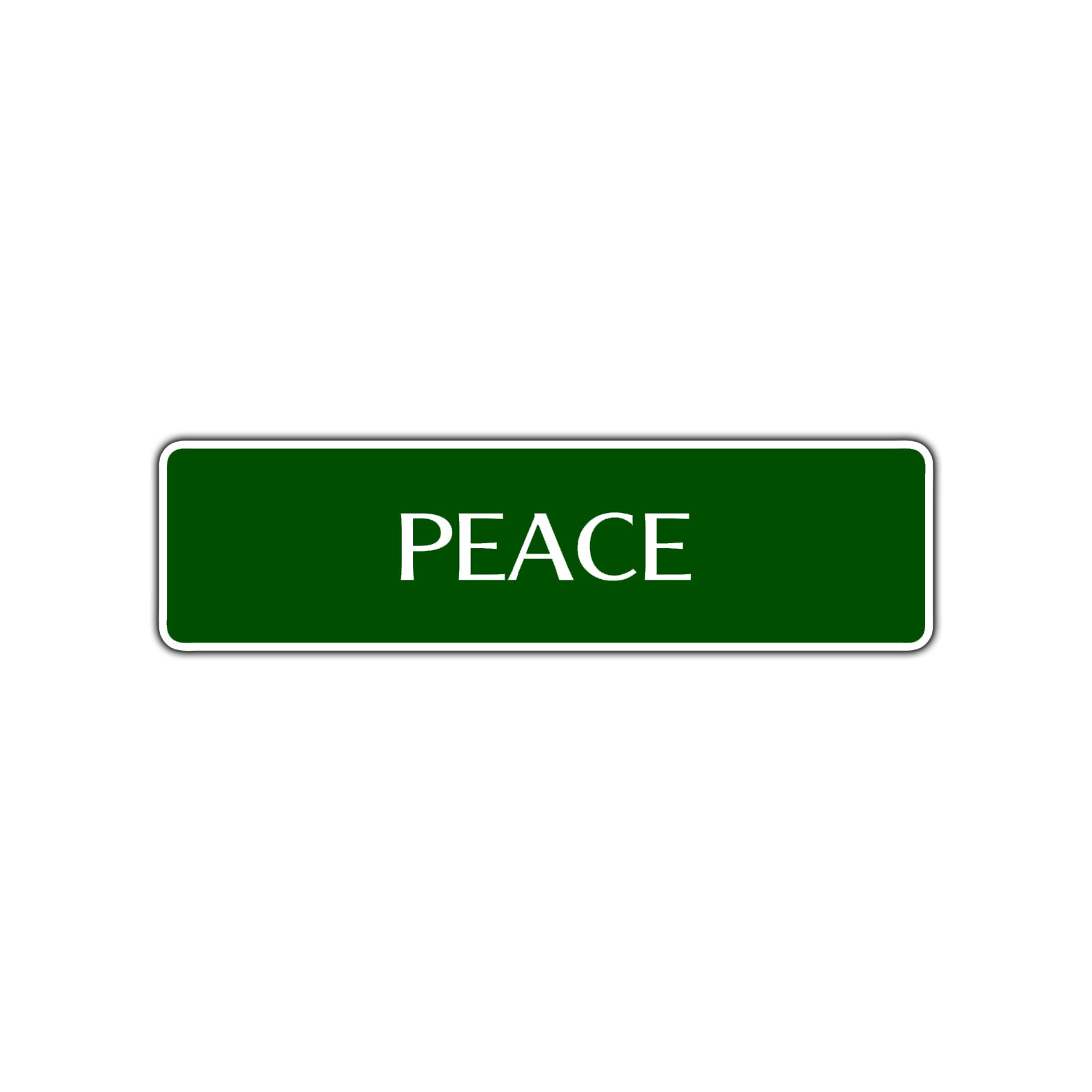 Peace Road Aluminum Metal Novelty Street Plate Sign Wall Gift Decor