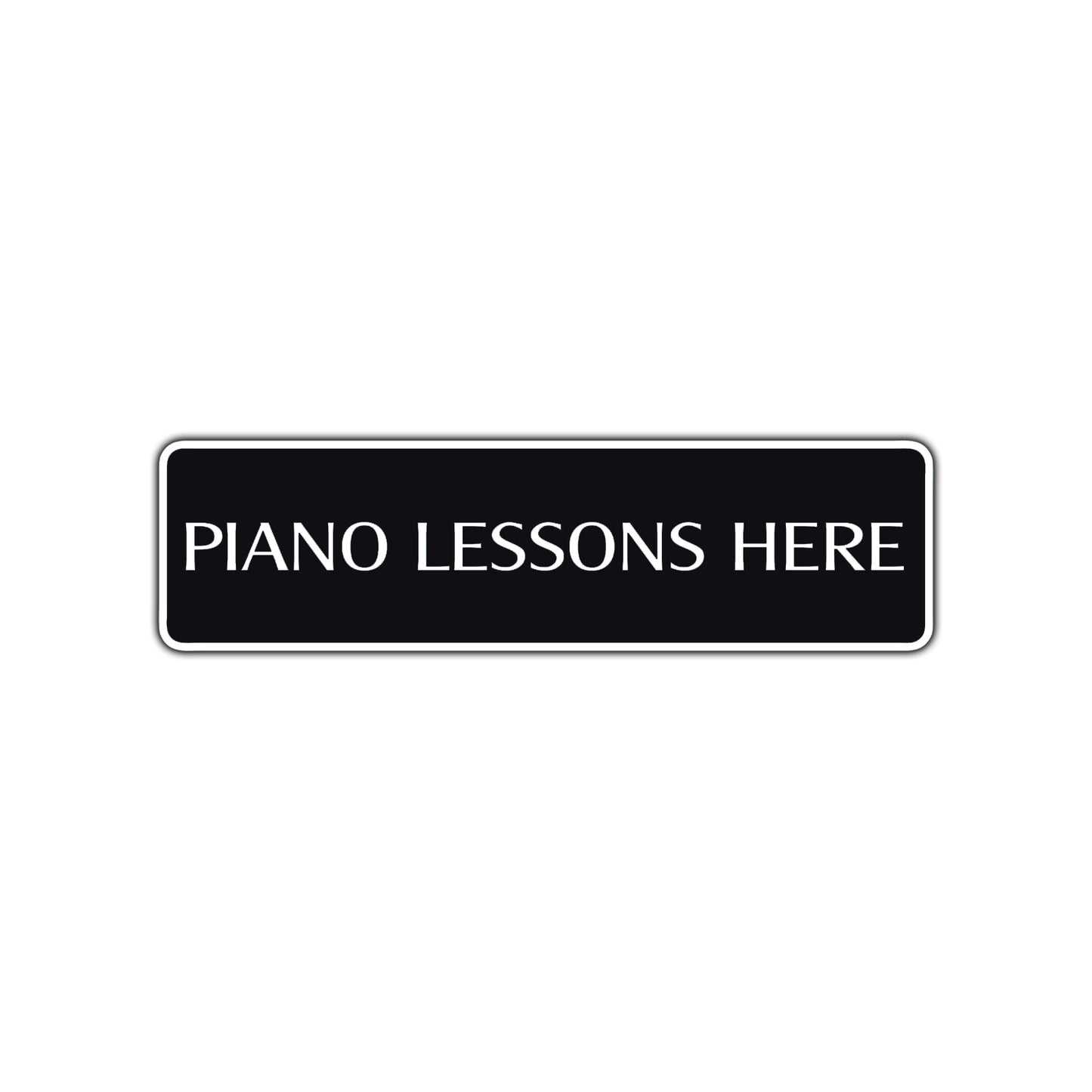 Piano Lessons Here Road Aluminum Metal Novelty Street Plate Sign Wall Gift Decor