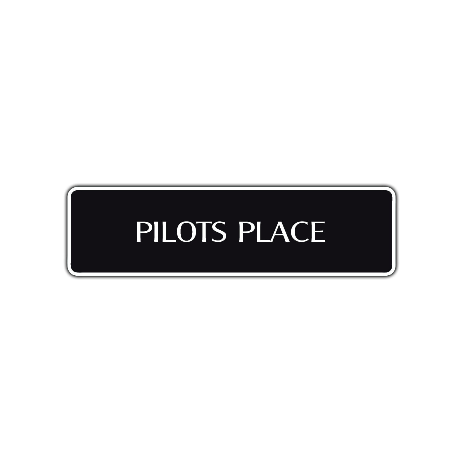 Pilots Place Road Aluminum Metal Novelty Street Plate Sign Wall Gift Decor